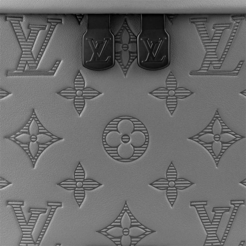 Louis Vuitton Bum Bag Waist Bag Body Bag Grey Monogram Shadow Leather - Picture 5 of 7
